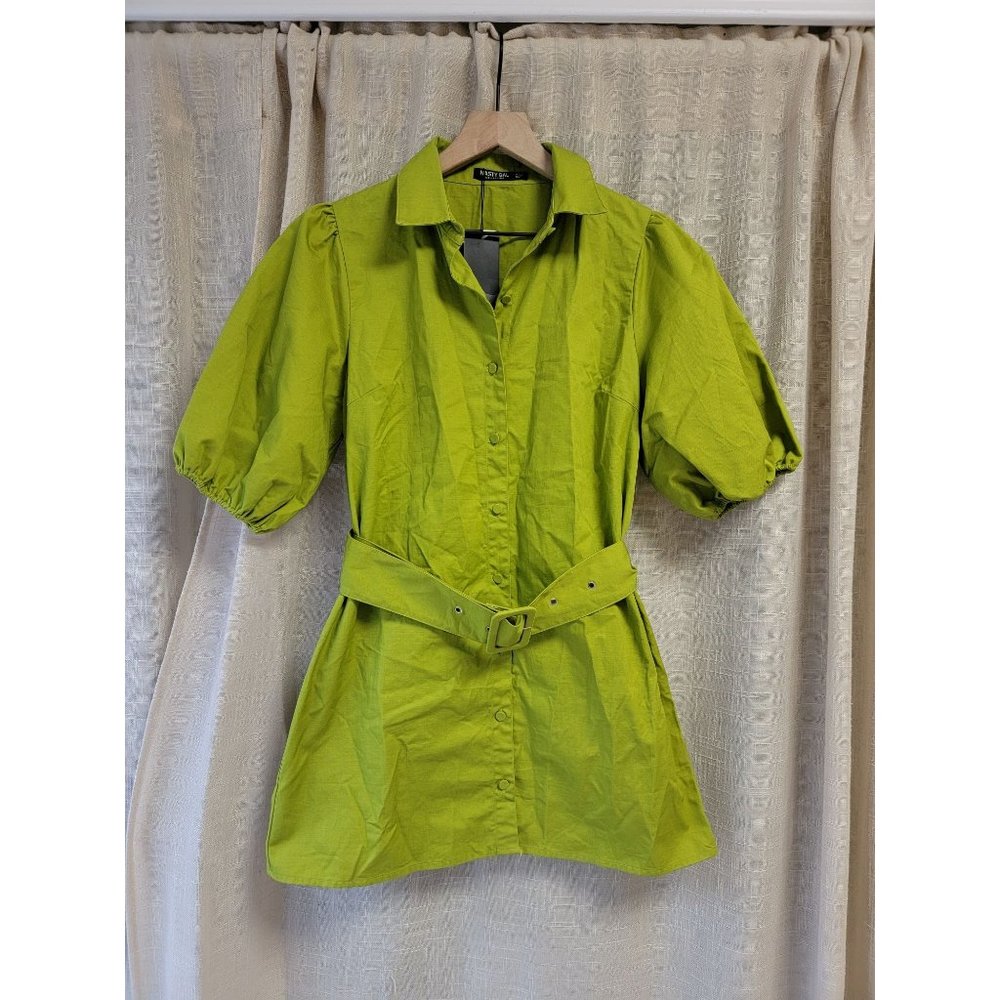 Nasty Gal Lime Green Mini Dress